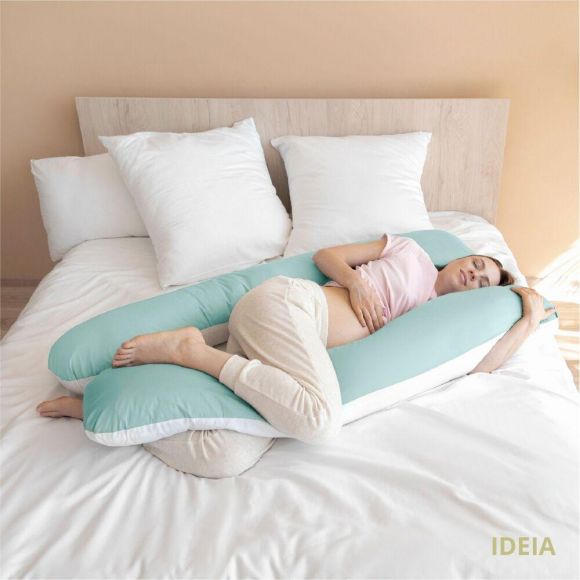 Подушка П-форма IDEIA 140х75х20 см U-shape для беременных, реабилитации и повседневного комфорта с наволочкой Подушка П-форма IDEIA 140х75х20 см U-shape для беременных, реабилитации и повседневного комфорта с наволочкой