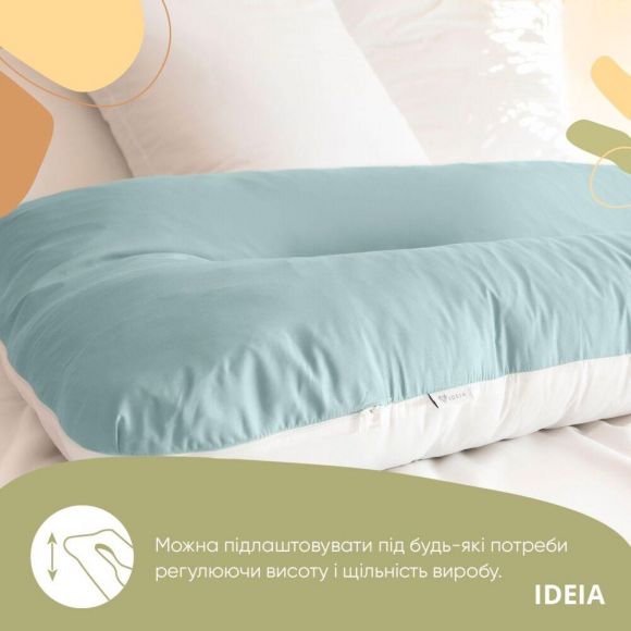 Подушка П-форма IDEIA 140х75х20 см U-shape для беременных, реабилитации и повседневного комфорта с наволочкой Подушка П-форма IDEIA 140х75х20 см U-shape для беременных, реабилитации и повседневного комфорта с наволочкой