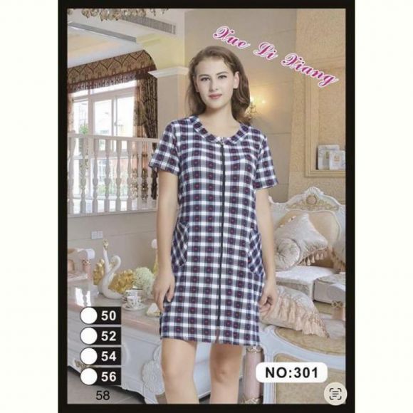Халат Anion 301 white-navy Халат Anion 301 white-navy
