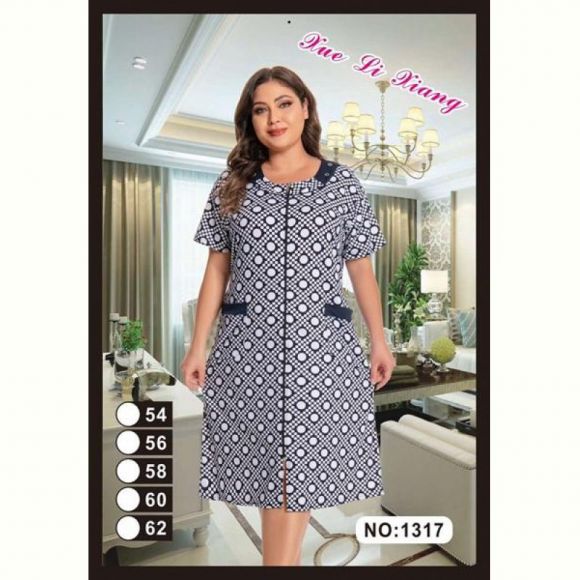 Халат Brilliant 1317 navy-white