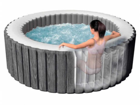 СПА-БАСЕЙН GREYWOOD DELUXE INTEX 28442, 216 х 71 см (6-х місний, 1 741 л/год, тент, підголовники, підстилка, аеромасаж)