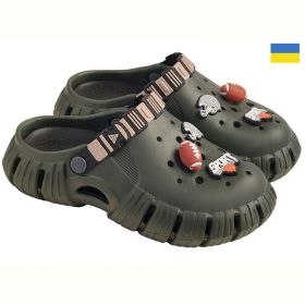 Кроксы Gipanis DS770 хакі-чорний Кроксы Gipanis DS770 хакі-чорний