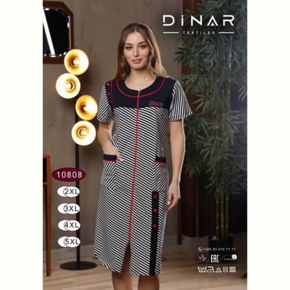 Халат Annet DO10808 white-navy Халат Annet DO10808 white-navy