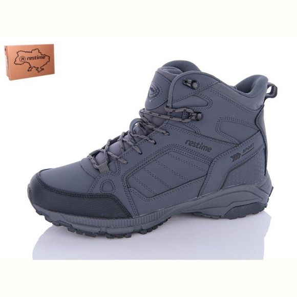 Ботинки Restime PMZ23606 grey-black Ботинки Restime PMZ23606 grey-black