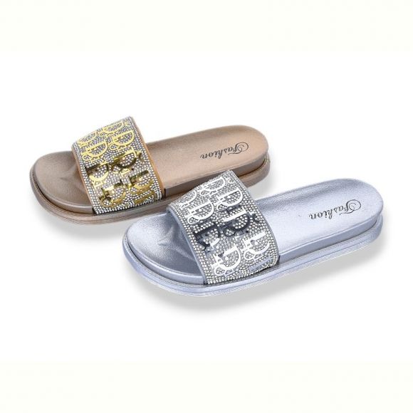 Шлепанцы Super Gear 02-888 gold-silver mix Шлепанцы Super Gear 02-888 gold-silver mix