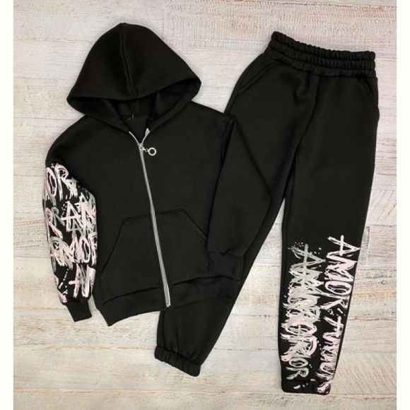 Костюм спорт LiMa kids 2428 black Костюм спорт LiMa kids 2428 black