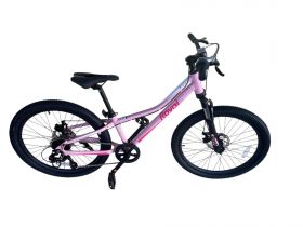 RB24-37 ДИТЯЧИЙ ВЕЛОСИПЕД ROYAL BABY JUNIOR 24 ДЮЙМА 7-17 STUDENT BIKE РОЖЕВИЙ