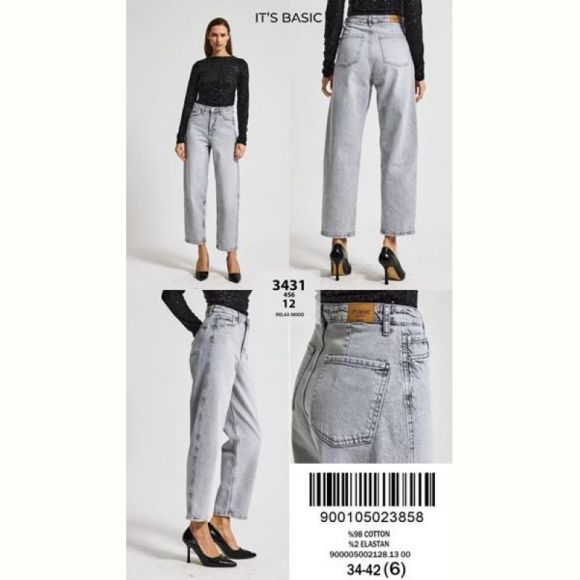 Джинсы Maxim Jeans 3431-12 l.grey