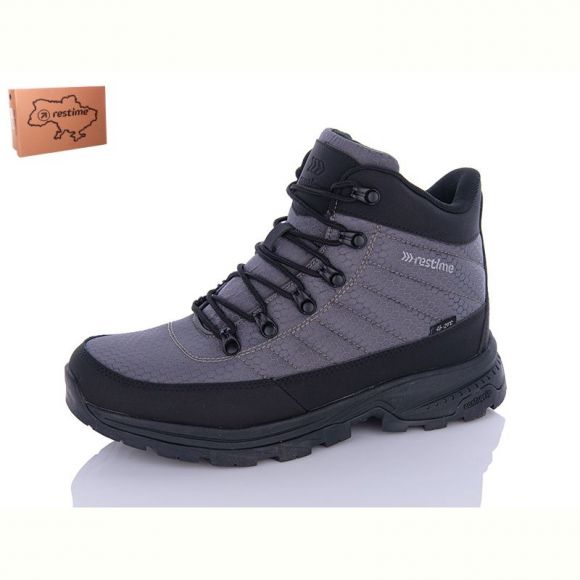 Ботинки Restime PMZ23255 d.grey-black Ботинки Restime PMZ23255 d.grey-black
