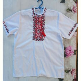 Вышиванка Кузя 044 white