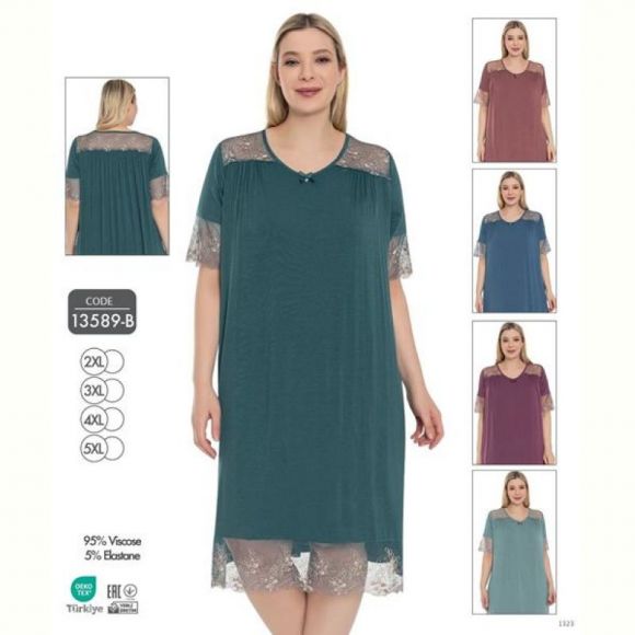 Ночнушка Cotpark 13589B green Ночнушка Cotpark 13589B green