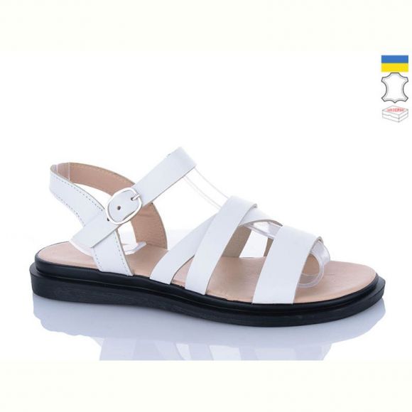 Босоножки Sali 2602 білий чор-п.