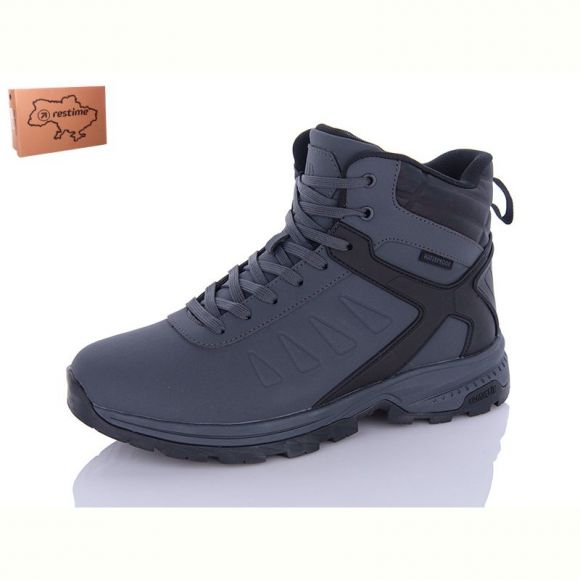 Ботинки Restime PMZ23508 grey-black Ботинки Restime PMZ23508 grey-black