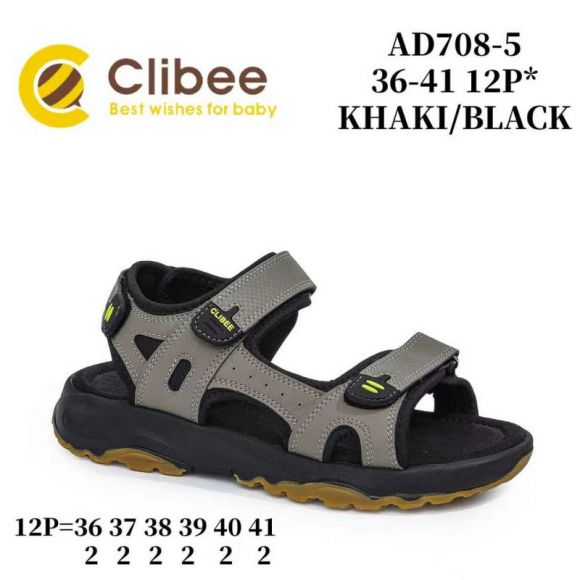 Босоножки Clibee ApM-AD708-5 khaki-black Босоножки Clibee ApM-AD708-5 khaki-black