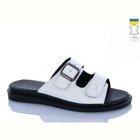 Шлепанцы Sali 110 білий чор-п.