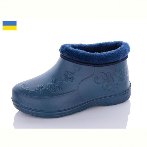 Галоши Payas Квітка хутро т.синій