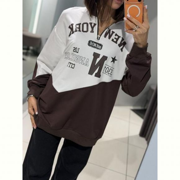 Свитер Comod 6635 white-brown