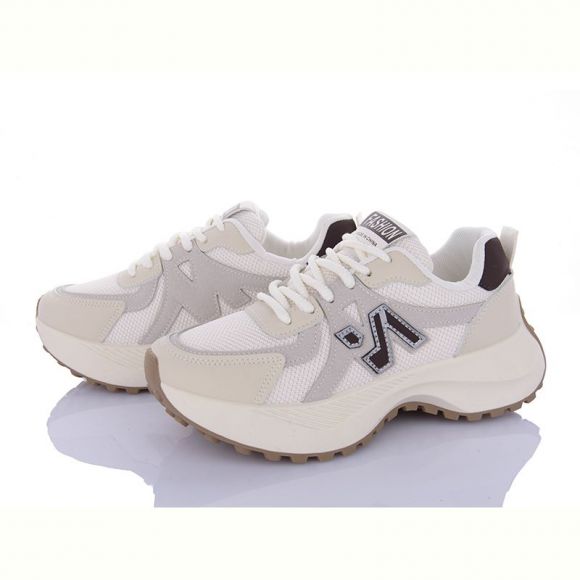 Кроссовки Violeta HD46-136-34 white-khaki