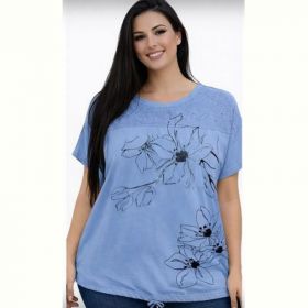 Футболка Elena&Vika 26013 l.blue Футболка Elena&Vika 26013 l.blue