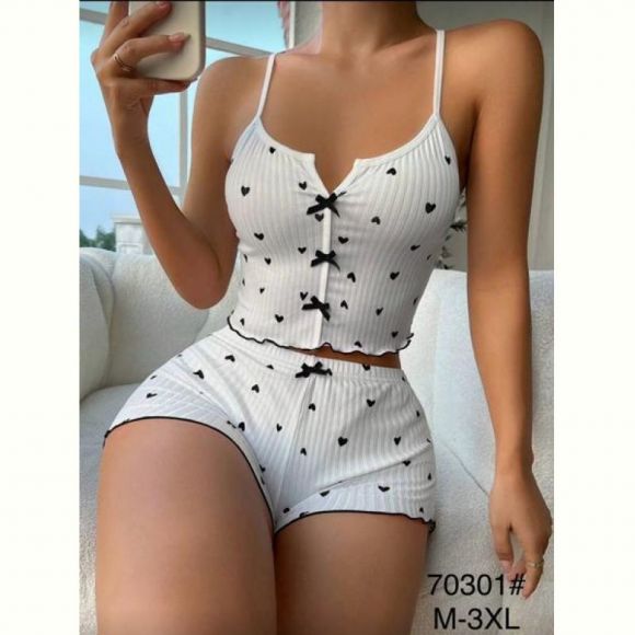 Пижама Fili Wear 70301 white-black Пижама Fili Wear 70301 white-black