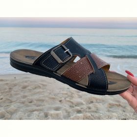 Шлепанцы Demur MK26-2-6835 black-camel Шлепанцы Demur MK26-2-6835 black-camel