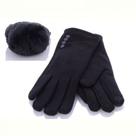 Перчатки Ronaerdo 004 black трикотаж мех Перчатки Ronaerdo 004 black трикотаж мех