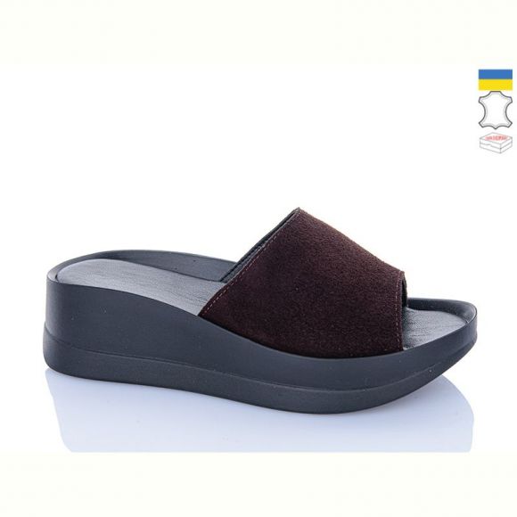 Шлепанцы Garti 0133 коричневий замш