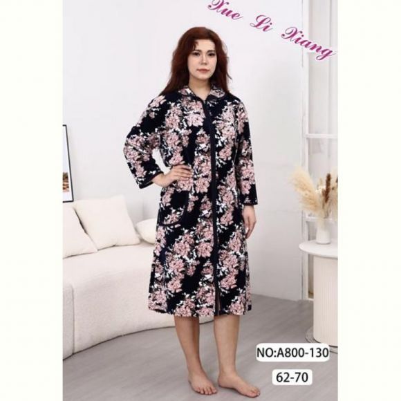 Халат Anion A800-130 black-pink