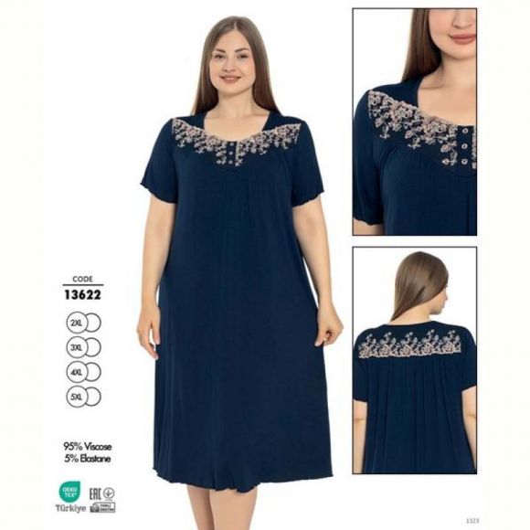 Ночнушка Cotpark 13622 navy Ночнушка Cotpark 13622 navy