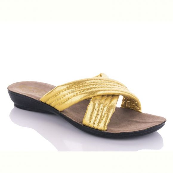 Шлепанцы Malibu WN7153 gold Шлепанцы Malibu WN7153 gold