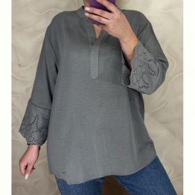 Блузка LeVisha 26106 d.grey Блузка LeVisha 26106 d.grey
