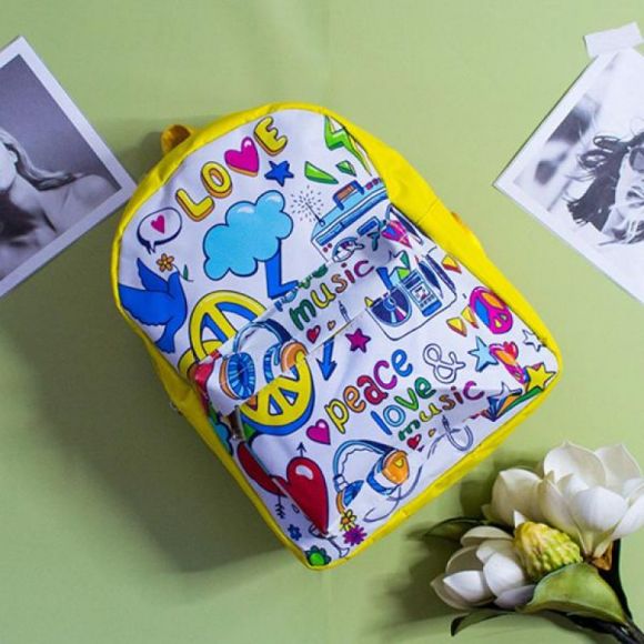 Рюкзак Luna-bag 8826 yellow-white